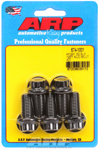 M12 x 1.50 x 25 12pt black oxide bolts