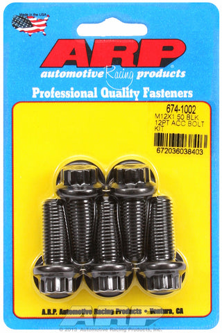 M12 x 1.50 x 30 12pt black oxide bolts