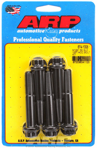 M12 x 1.50 x 70 12pt black oxide bolts
