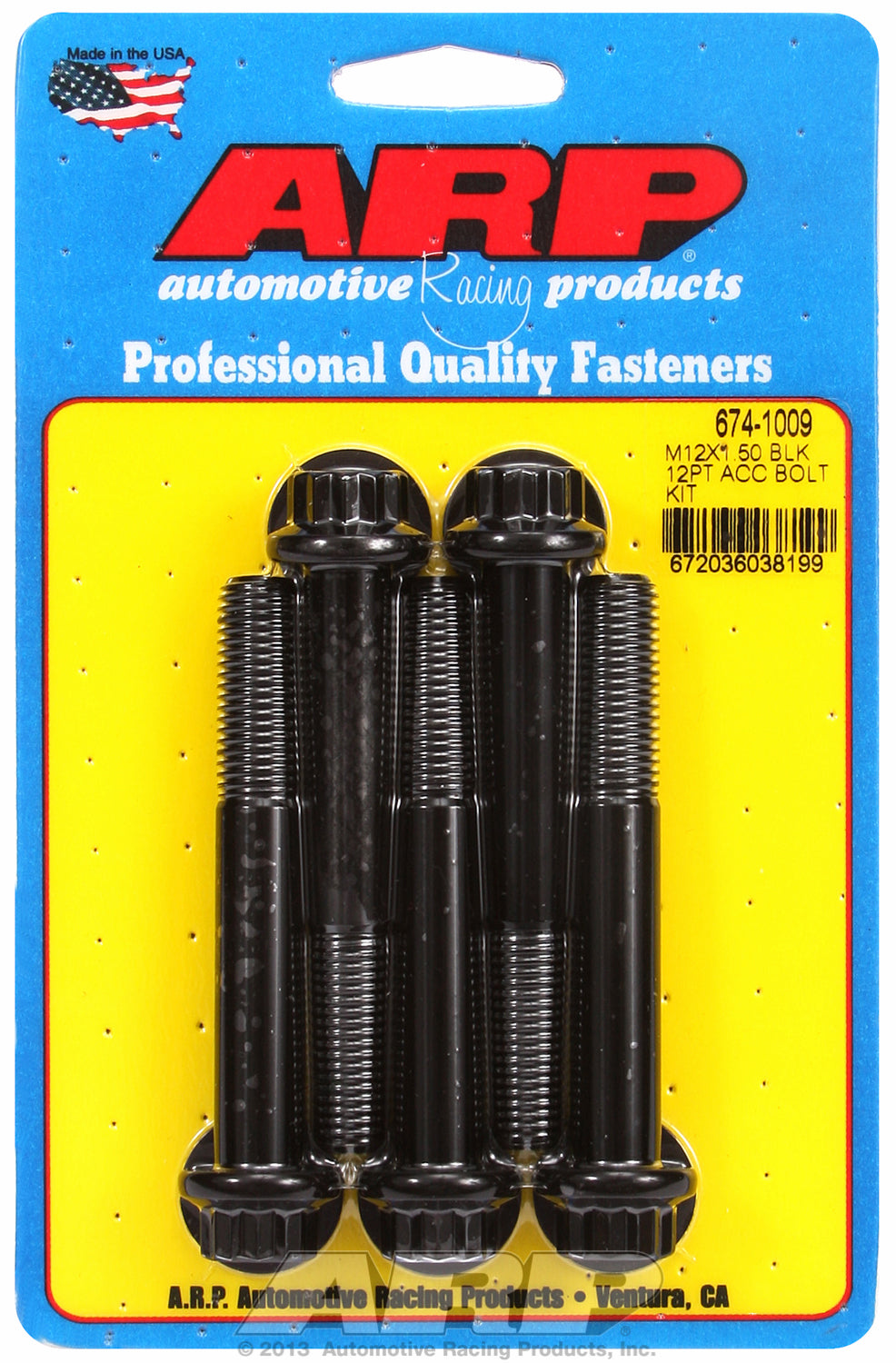 M12 x 1.50 x 80 12pt black oxide bolts