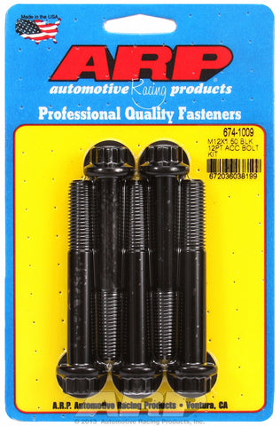 M12 x 1.50 x 80 12pt black oxide bolts