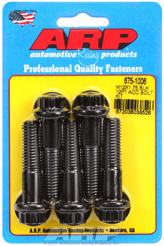 M12 x 1.75 x 50 12pt black oxide bolts