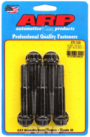 M12 x 1.75 x 70 12pt black oxide bolts