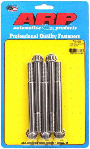 7/16-20 x 4.500 12pt SS bolts