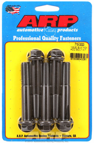 1/2-20 x 3.000 hex black oxide bolts