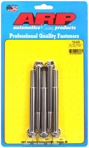 3/8-24 x 4.000 hex 7/16 wrenching SS bolts