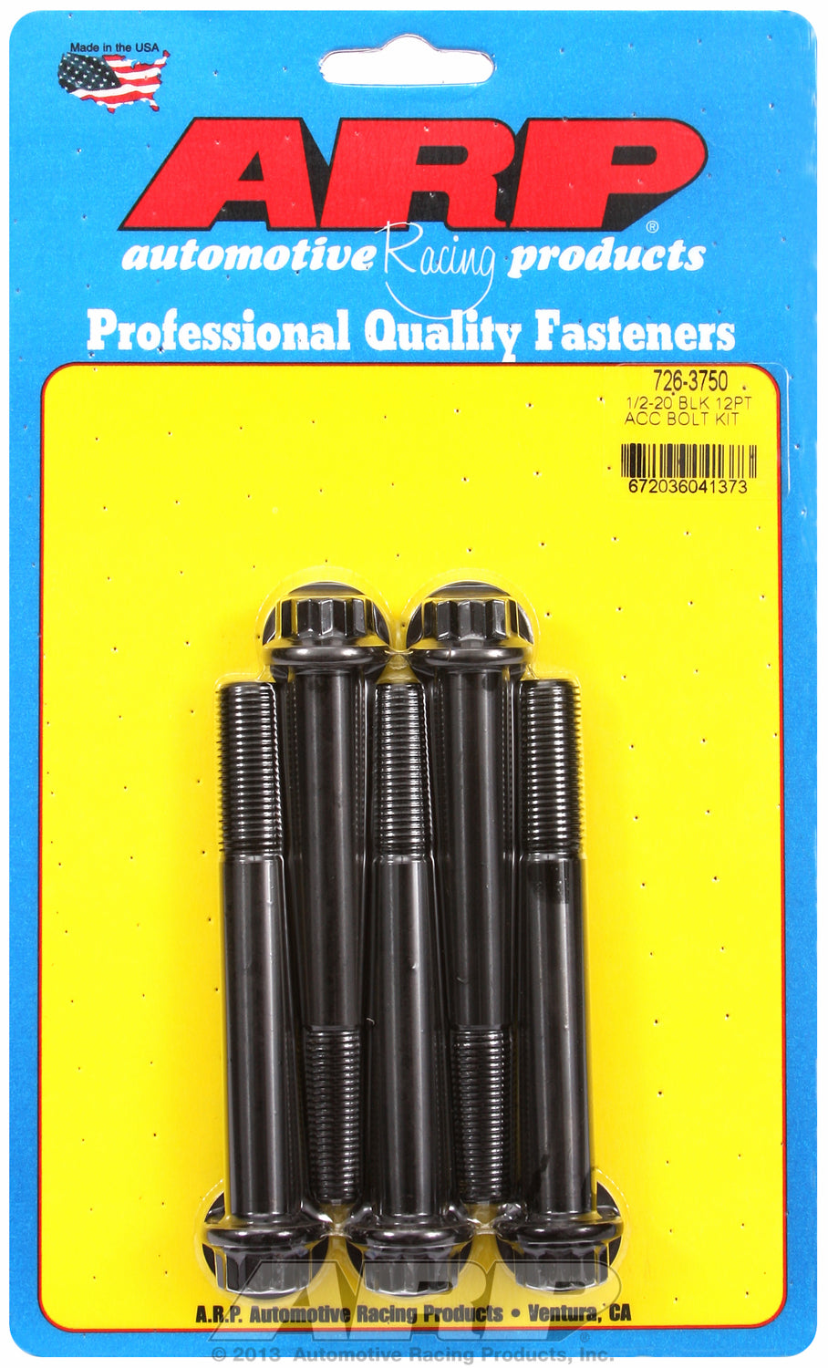1/2-20 x 3.750 12pt black oxide bolts