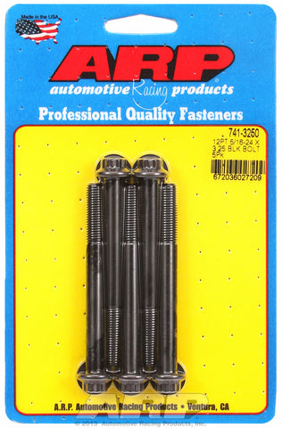 5/16-24 x 3.250 12pt black oxide bolts