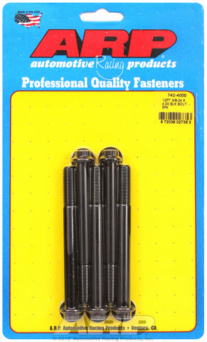 3/8-24 x 4.000 12pt black oxide bolts
