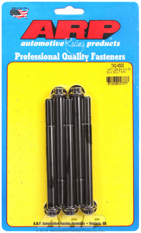3/8-24 x 4.500 12pt black oxide bolts