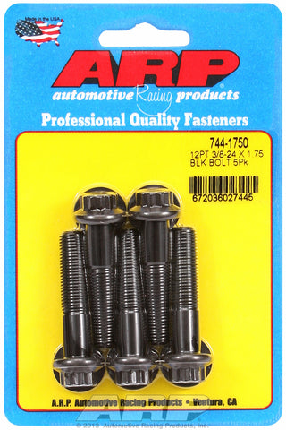 3/8-24 x 1.750 12pt 7/16 wrenching black oxide bolts