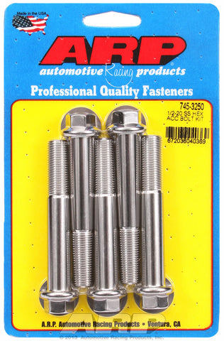 1/2-20 x 3.250 hex SS bolts