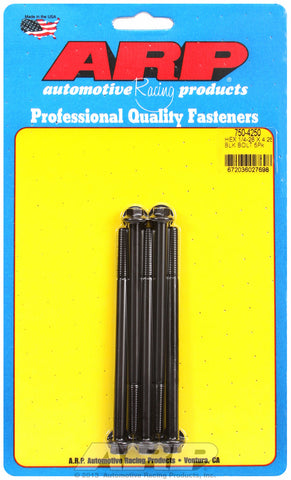 1/4-28 x 4.250 hex black oxide bolts