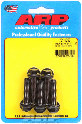 5/16-24 x 1.250 hex black oxide bolts