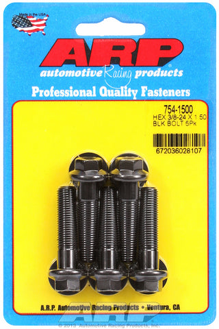 3/8-24 x 1.500 hex 7/16 wrenching black oxide bolts