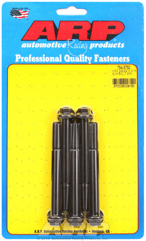 3/8-24 x 3.750 hex 7/16 wrenching black oxide bolts