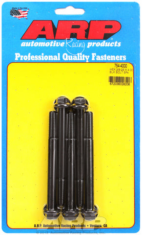 3/8-24 x 4.000 hex 7/16 wrenching black oxide bolts