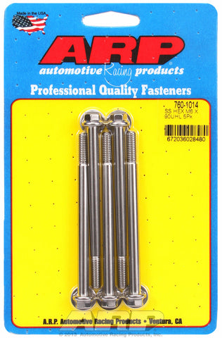 M6 x 1.00 x 90  hex SS bolts