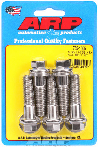 M12 x 1.75 x 45 hex SS bolts