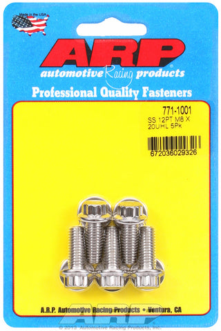 M8 x 1.25 x 20 12pt SS bolts