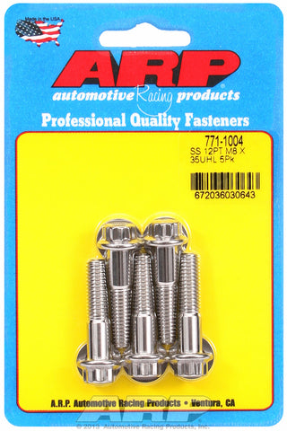 M8 x 1.25 x 35 12pt SS bolts