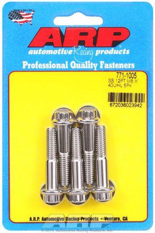 M8 x 1.25 x 40 12pt SS bolts
