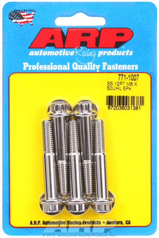 M8 x 1.25 x 50 12pt SS bolts
