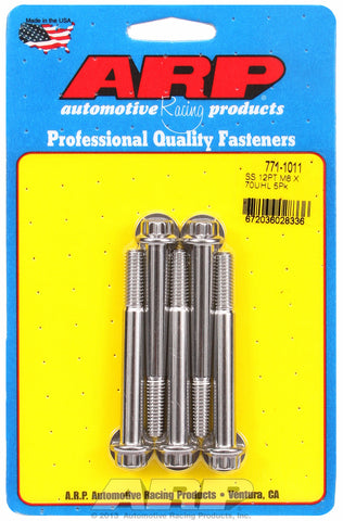 M8 x 1.25 x 70 12pt SS bolts