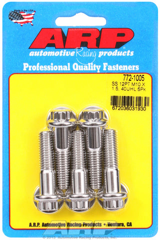 M10 x 1.50 x 40 12pt SS bolts