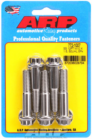 M10 x 1.50 x 50 12pt SS bolts