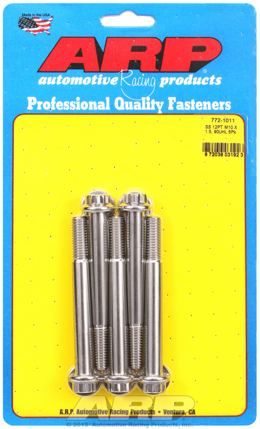 M10 x 1.50 x 90  12pt SS bolts