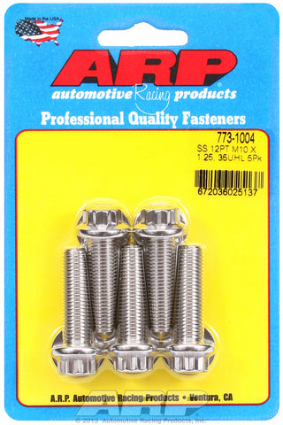 M10 x 1.25 x 35 12pt SS bolts