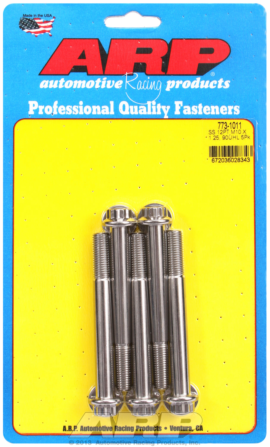 M10 x 1.25 x 90  12pt SS bolts