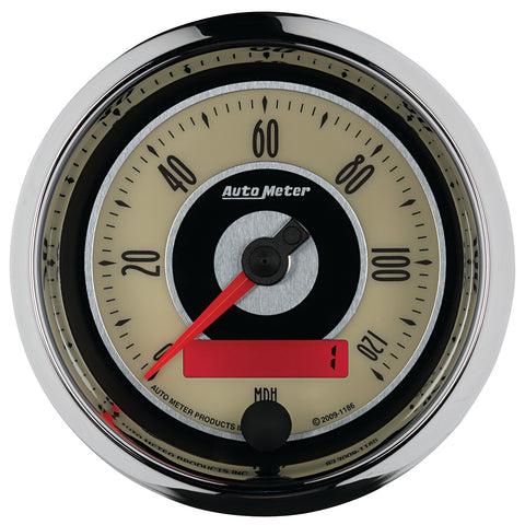 GAUGE, SPEEDOMETER, 3 3/8in, 120MPH, ELEC. PROGRAMMABLE, CRUISER