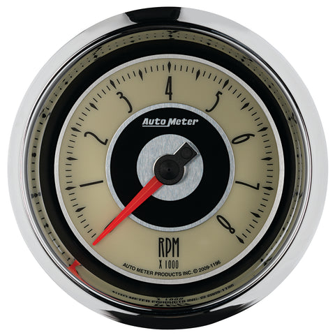 GAUGE, TACHOMETER, 3 3/8in, 8K RPM, IN-DASH, CRUISER