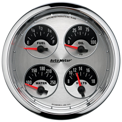 GAUGE, QUAD, 5in, 240OE-33OF, ELEC, AMERICAN MUSCLE