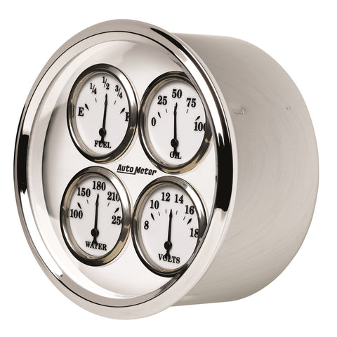 GAUGE, QUAD, 5in, 0OE-90OF, ELEC, OLD TYME WHITE II