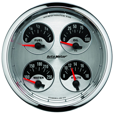 GAUGE, QUAD, 5in, 0OE TO 90OF, ELEC, AMERICAN MUSCLE