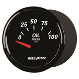 GAUGE, OIL PRESS, 2 1/16in, 100PSI, ELEC, DESIGNER BLACK II