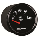 GAUGE, OIL PRESS, 2 1/16in, 100PSI, ELEC, DESIGNER BLACK II