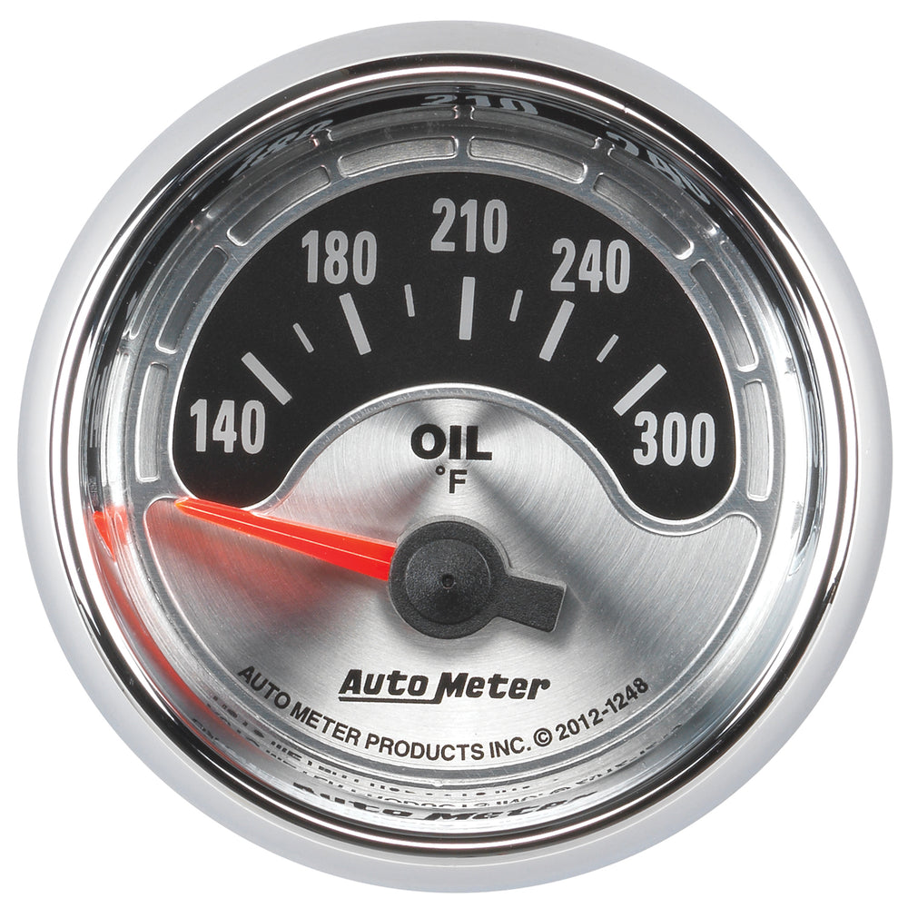 GAUGE, OIL TEMP, 2 1/16in, 300?F, ELEC, AMERICAN MUSCLE