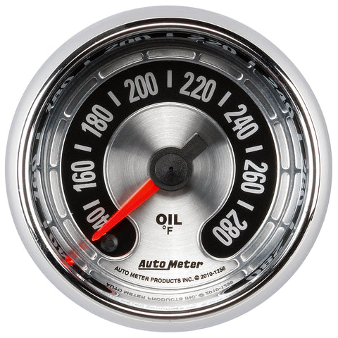 GAUGE, OIL TEMP, 2 1/16in, 280?F, DIGITAL STEPPER MOTOR, AMERICAN MUSCLE