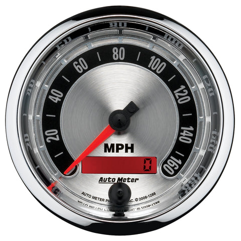 GAUGE, SPEEDOMETER, 3 3/8in, 160MPH, ELEC. PROGRAMMABLE, AMERICAN MUSCLE