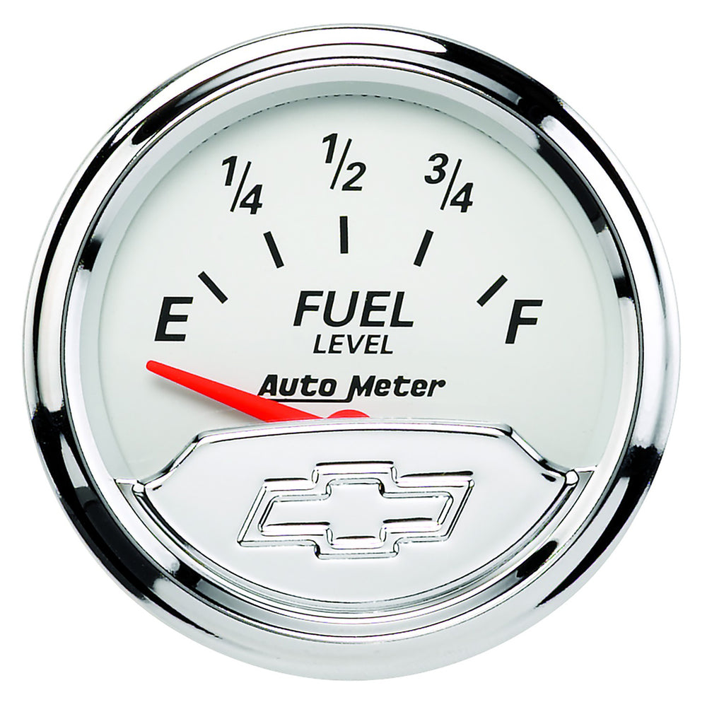 GAUGE, FUEL LEVEL, 2 1/16in, 240OE TO 33OF, ELEC, CHEVROLET HERITAGE BOWTIE