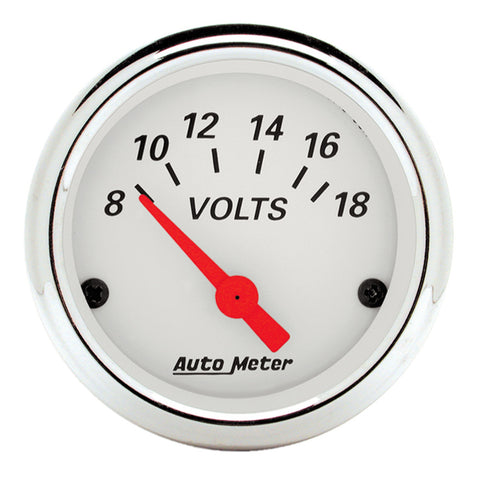 GAUGE, VOLTMETER, 2 1/16in, 18V, ELEC, ARCTIC WHITE