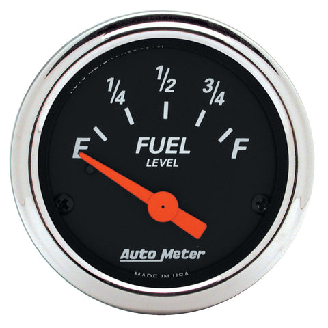 GAUGE, FUEL LEVEL, 2 1/16in, 0OE TO 90OF, ELEC, DESIGNER BLACK