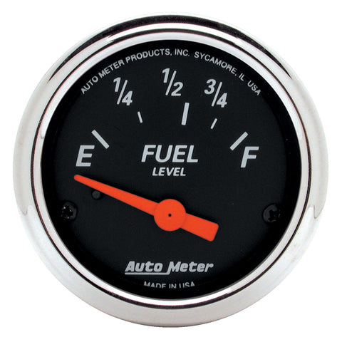GAUGE, FUEL LEVEL, 2 1/16in, 73OE TO 10OF, ELEC, DESIGNER BLACK