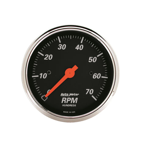 GAUGE, TACHOMETER, 3 1/8in, 7K RPM, IN-DASH, DESIGNER BLACK