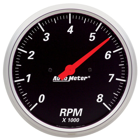 GAUGE, TACHOMETER, 5in, 8K RPM, IN-DASH, DESIGNER BLACK