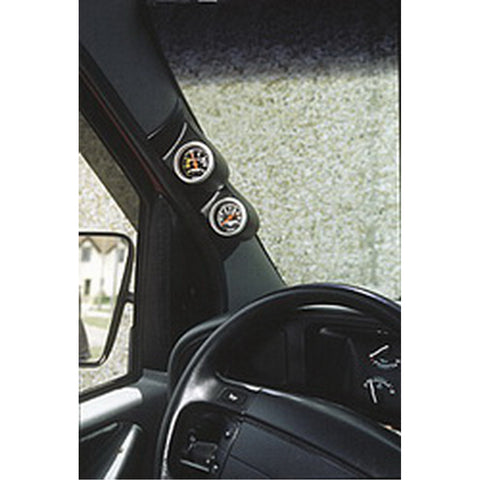 GAUGE MOUNT, A-PILLAR POD, DUAL, 2 1/16in, FORD E SERIES 92-02